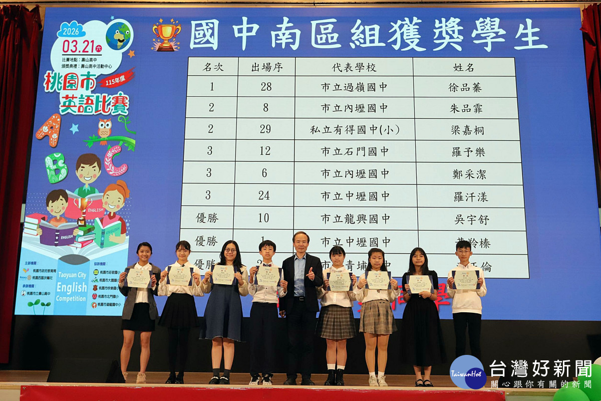 桃園學子展現自信英語力 115年度桃園市英語比賽精彩登場