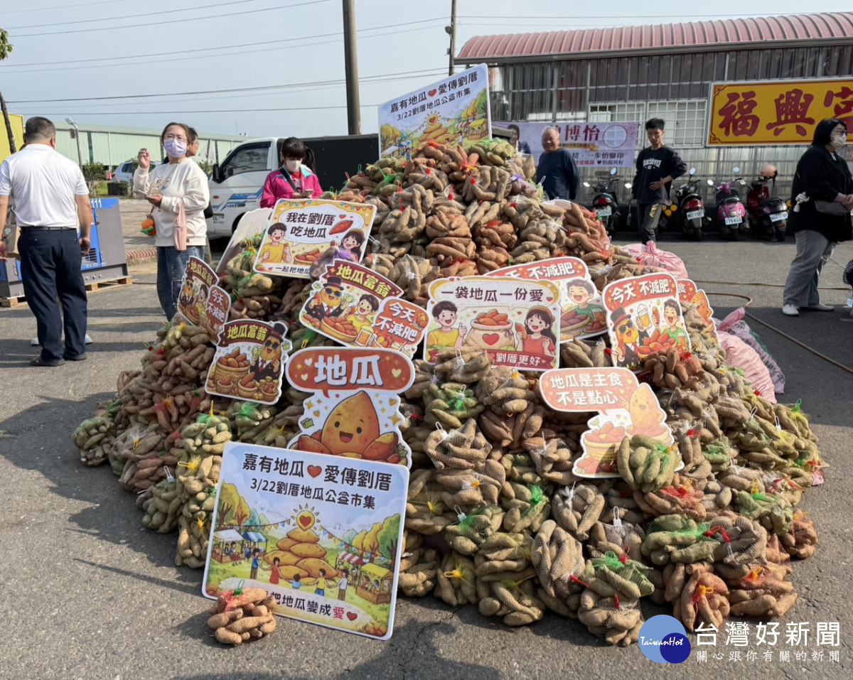 由愛心小農提供現採的新鮮地瓜,捐贈給嘉義地區 16個社福團體/林詩涵攝影