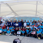 日月潭國際撐竿跳競賽各國選手參加開幕典禮。（記者扶小萍攝）