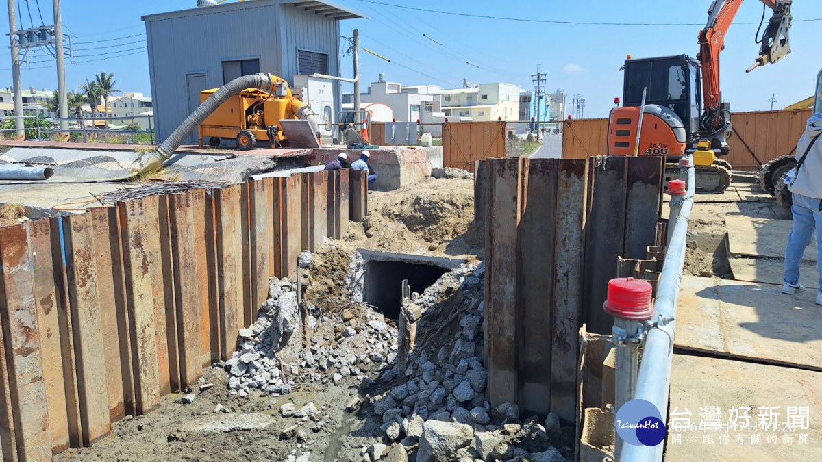 將軍區馬沙溝3號水門動工改建　預計115年6月底完工