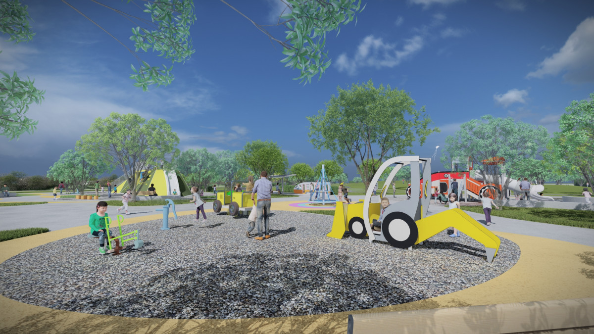 「墓仔埔」變遊戲場，大城2號公園翻轉成親子歡樂基地。圖／彰化縣政府提供