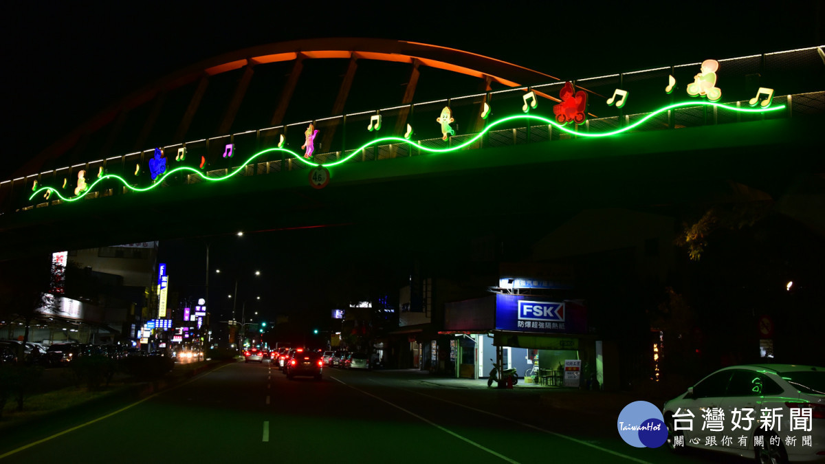 台中夜騎打卡景觀亮點！　潭雅神綠園道「光環境」升級優化完工