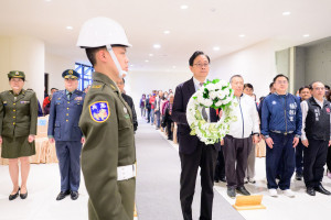 張市長指出，今日社會的安定與發展，奠基於先烈長年付出。
