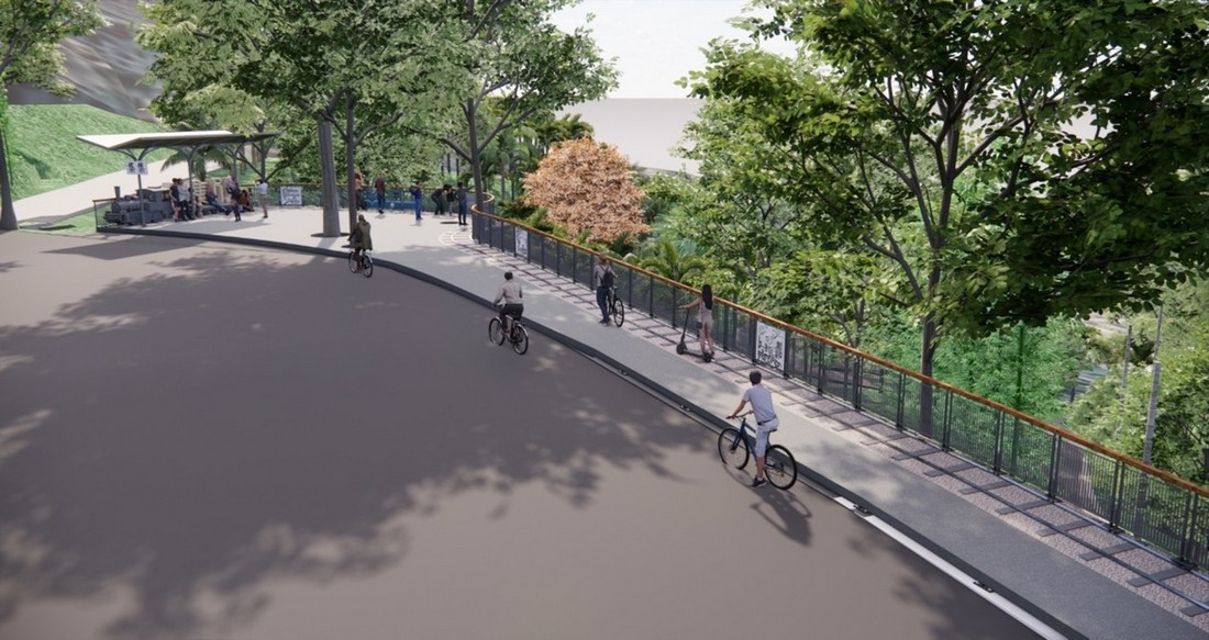 眺望平台模擬圖。（日管處提供）