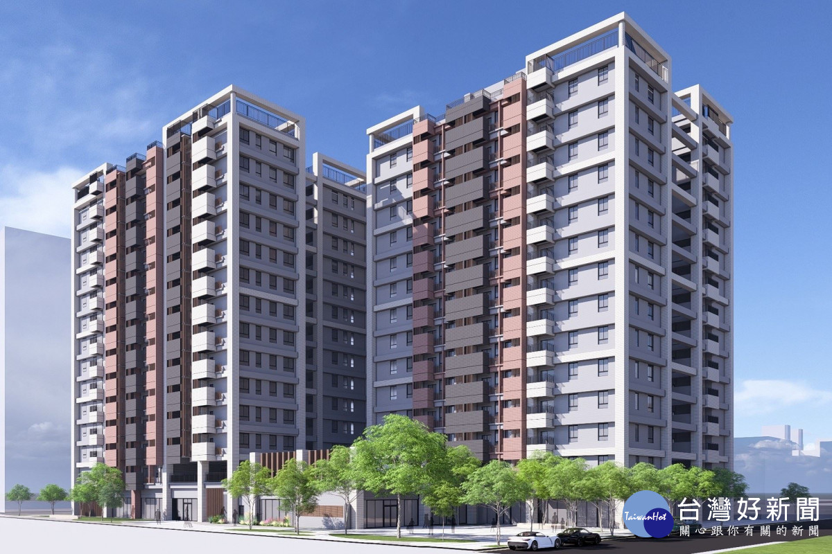 中壢區北富台社會住宅模擬圖。