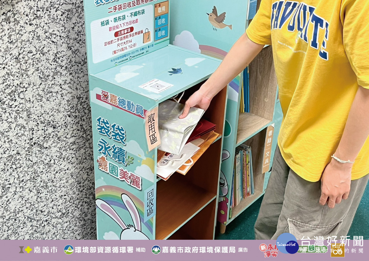 嘉義市轄內目前共設置29處二手袋循環箱站點/嘉義市府提供