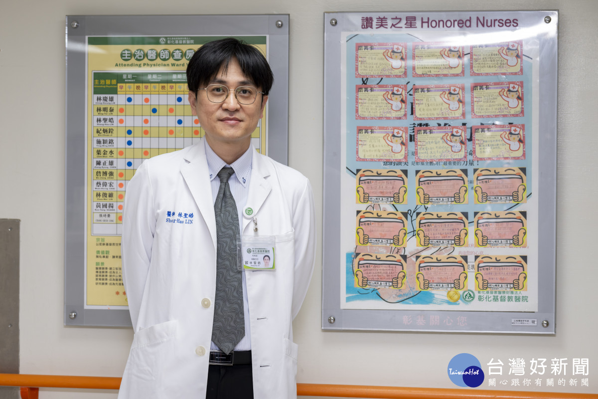林聖皓主任指出，謝先生2017年化療初期即中風致半身不遂，面對低存活率與重度失能，仍不放棄，選擇持續化療，堅定為生命奮力一搏。圖／彰基提供