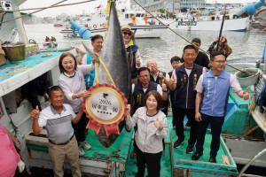 屏東第一鮪拍賣總價201萬4000元　為黑鮪魚季揭開序幕