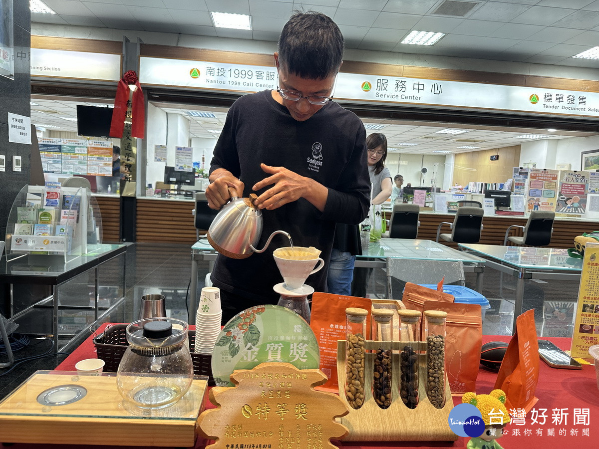 南投咖啡一級棒歡迎來品嘗。(記者扶小萍攝)