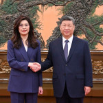 中國國民黨黨主席鄭麗文（左）與中國國家主席習近平（右）。（圖／翻攝自今日海峽Facebook）