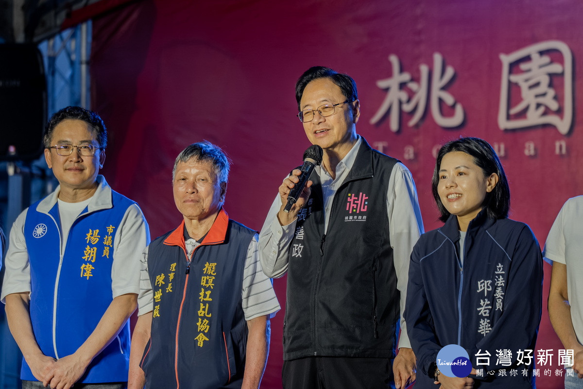 桃園市長張善政於「2026桃園馬祖擺暝文化祭」中致詞。<br />