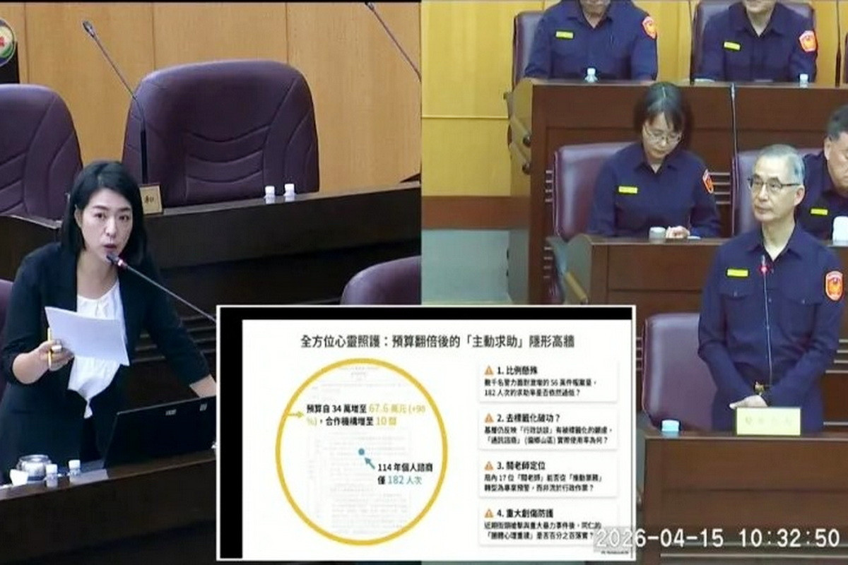 桃園報案量逾56萬件　議員張碩芳促補警力減輕基層壓力