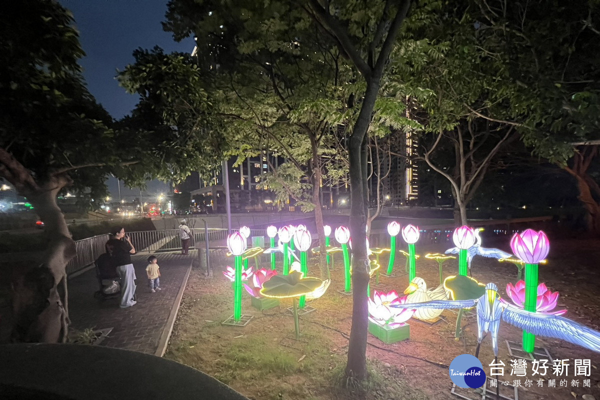 光影再延續　龜山滯洪池化身夜間藝文新亮點