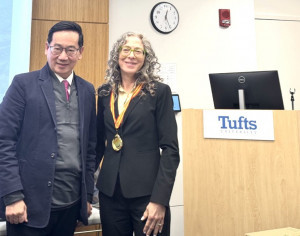 秀傳醫療體系張武修教授赴美交流，推動AI醫療與健康識能的國際合作。圖／秀傳提供