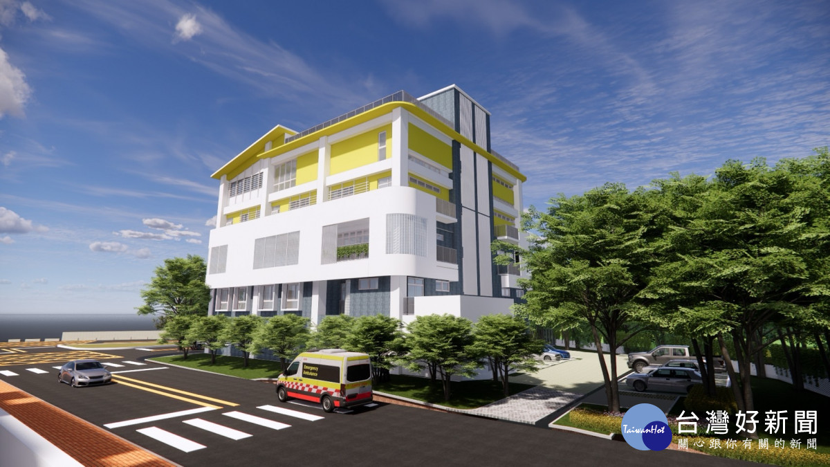 田尾全齡照護衛福大樓模擬圖。圖／彰化縣政府提供