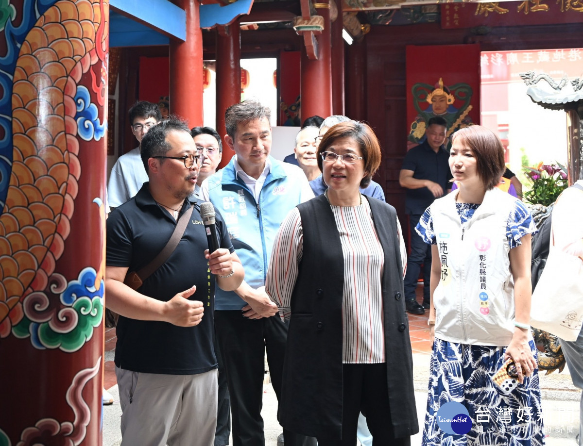 200年古廟大變身，鹿港地藏王廟彩繪修復亮相。圖／彰化縣政府提供