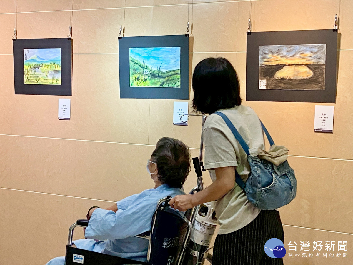 癌末畫家圓夢開展，彰濱秀傳見證生命最後的燦爛綻放。圖／秀傳提供