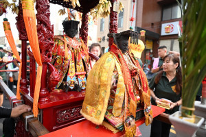 「進香媽」與「同安媽」起駕。圖／彰化縣政府提供