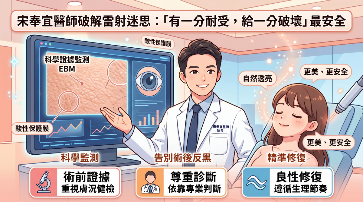 影／雷射醫美如何美得安心？　宋奉宜醫師：「精準膚況監測」就是守護健康自癒的美麗關鍵