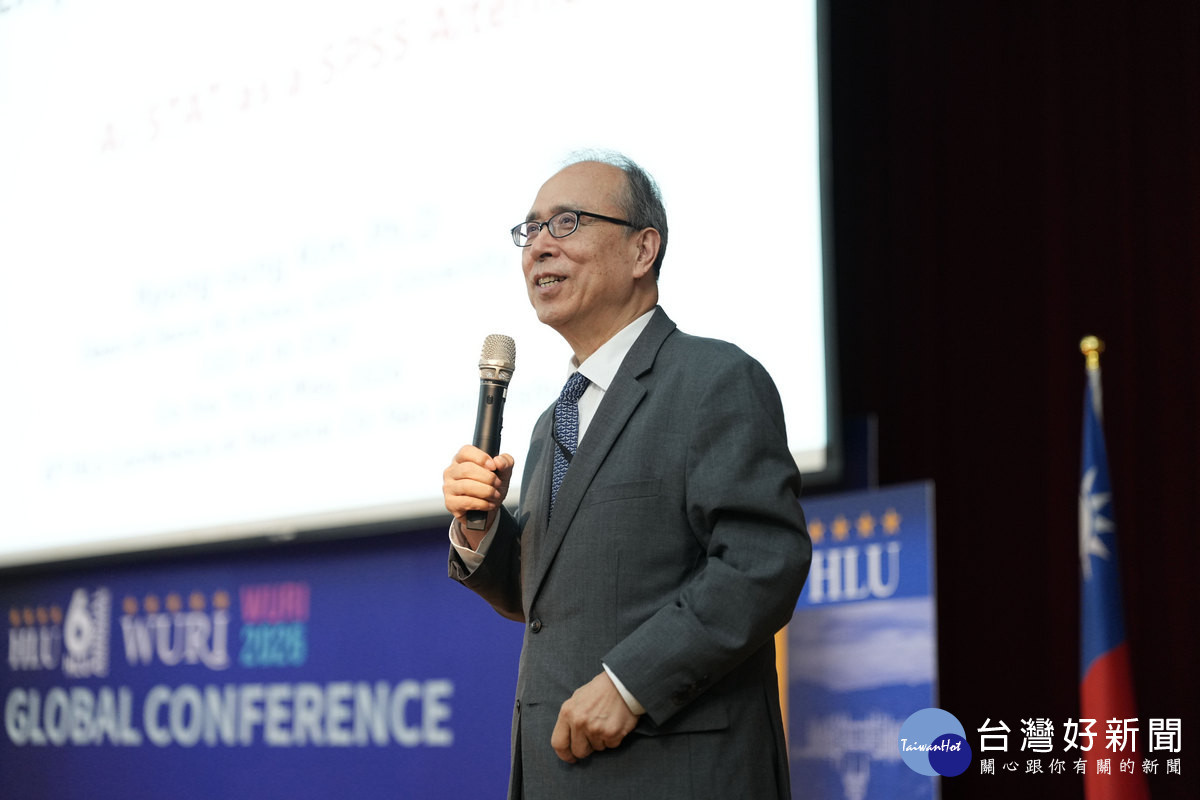 2026 WURI 世界創新大學排名發布，由 aSSIST 首席、i-STAT創辦人 Kyung Sung Kim 教授主持。（暨大提供）