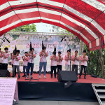 中寮客家桐花季清水國小等在地社區、協會有精彩演出。（記者扶小萍攝）