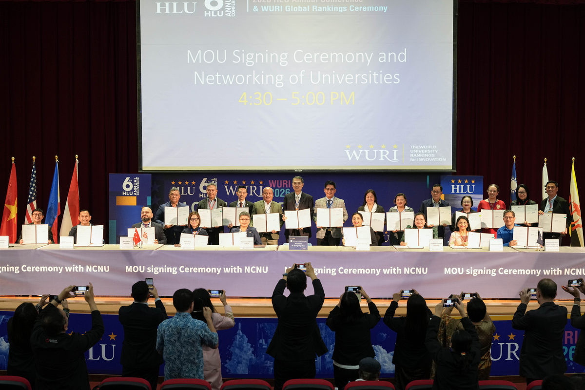 暨大與全球80所大學簽訂雙邊MOU，於簽署儀式合影。（暨大提供）<br />
<br />
