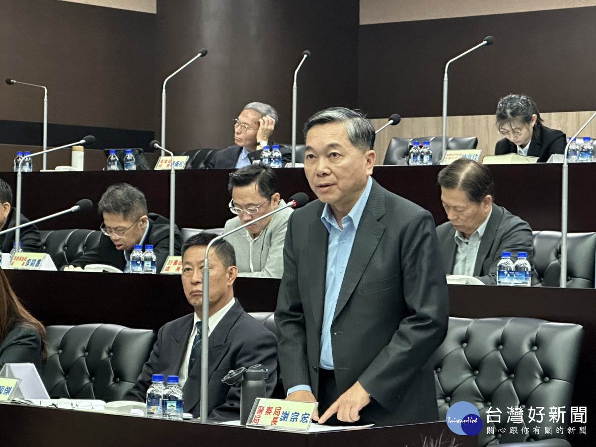 警局長謝宗宏表示需有疑似毒駕症狀才能採唾篩。（記者扶小萍攝）