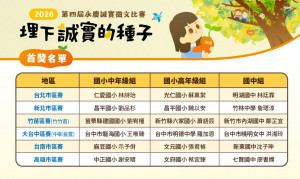 第四屆「埋下誠實的種子~永慶誠實徵文比賽」首獎名單