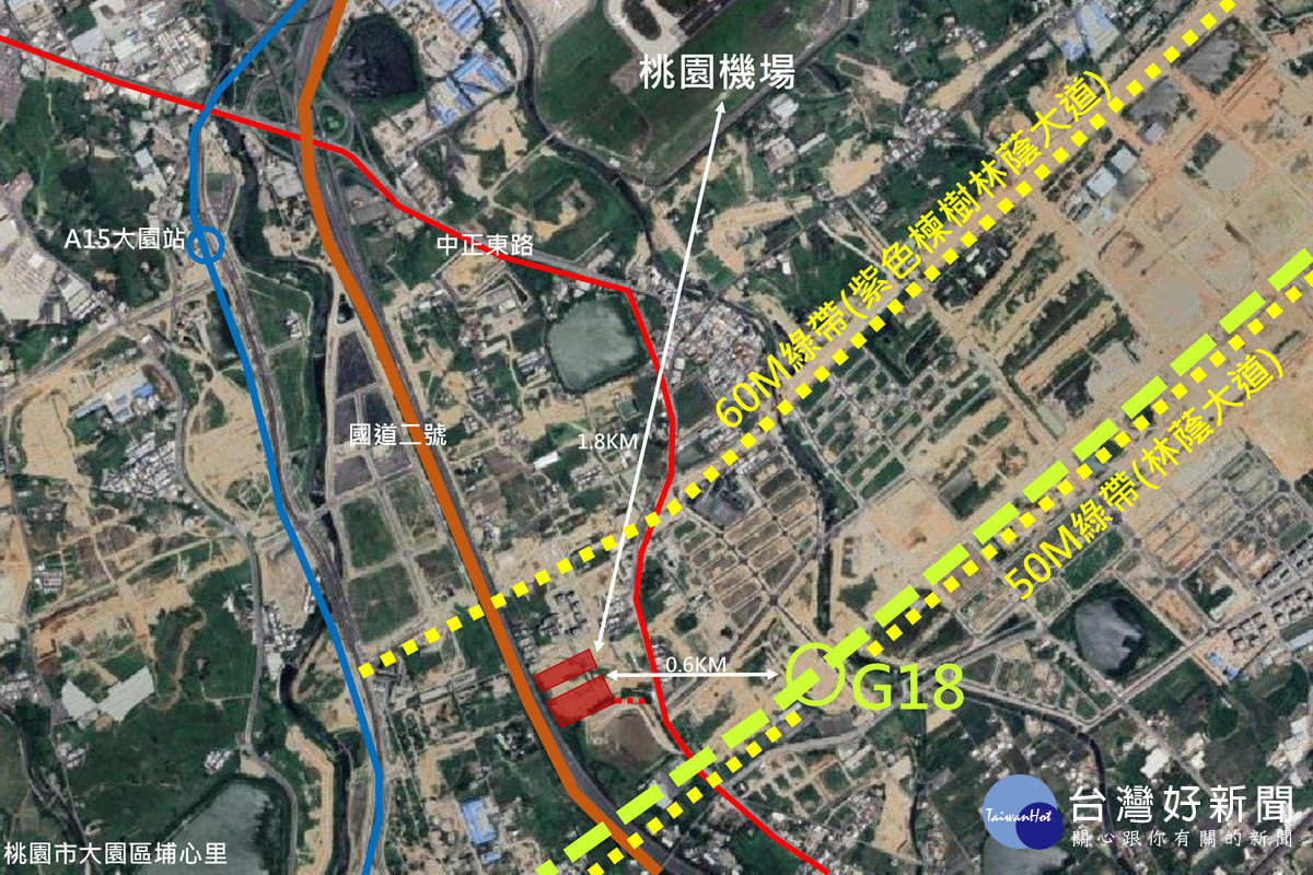 橫埔段基地位置。<br />