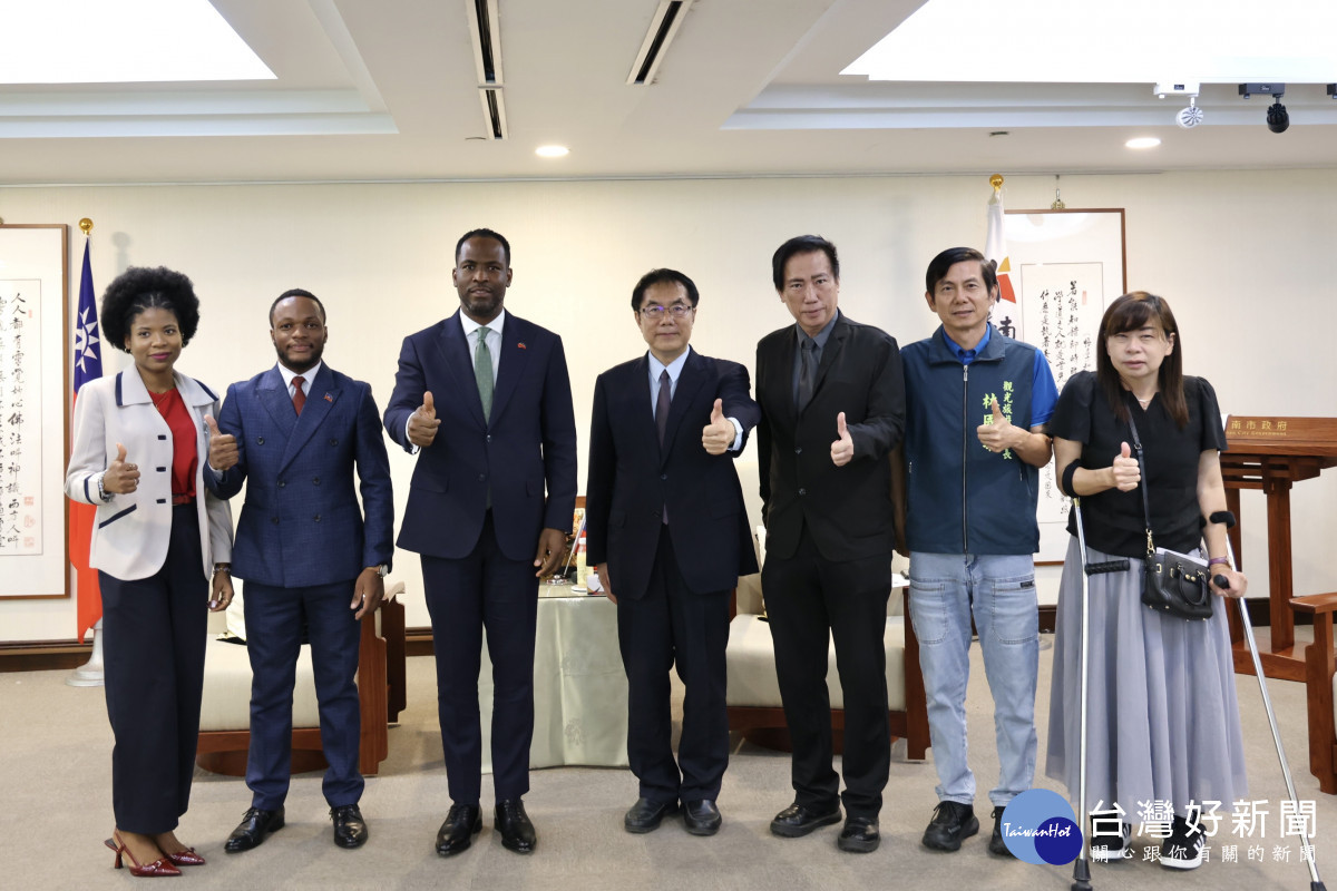 海地駐台大使潘恩拜會黃偉哲　期待與台南深化合作