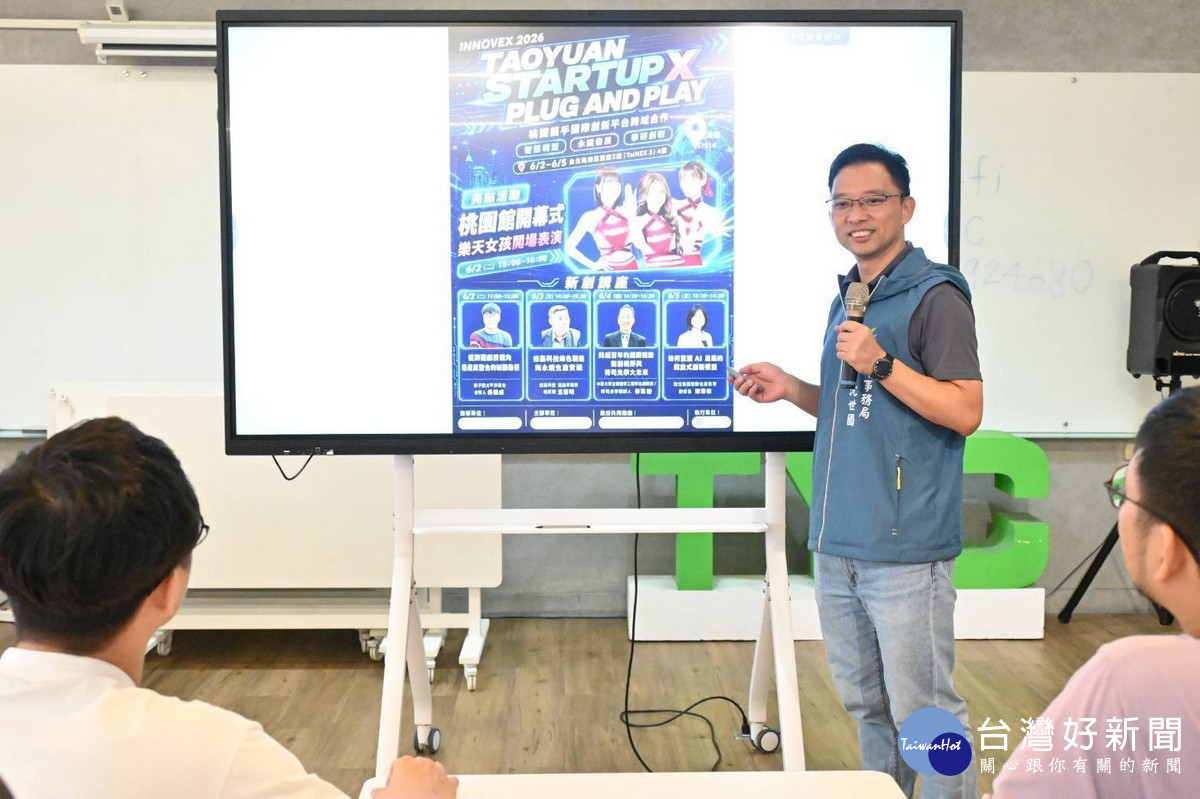 桃園新創進軍InnoVEX 2026　攜手國際頂尖加速器Plug and Play強攻AI與智慧轉型