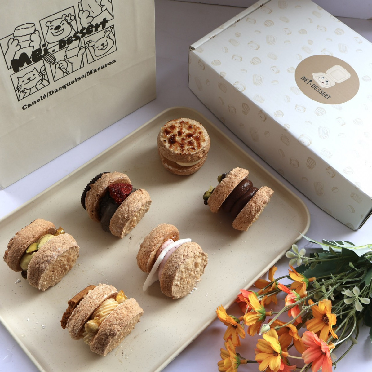 「Mel.dessert」主打水果達克瓦茲，以清爽果香搭配濕潤餅體，打造細膩層次。
