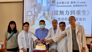 59歲男歷經鬼門關，成功脫離重症肌無力危象重獲新生。圖／秀傳提供
