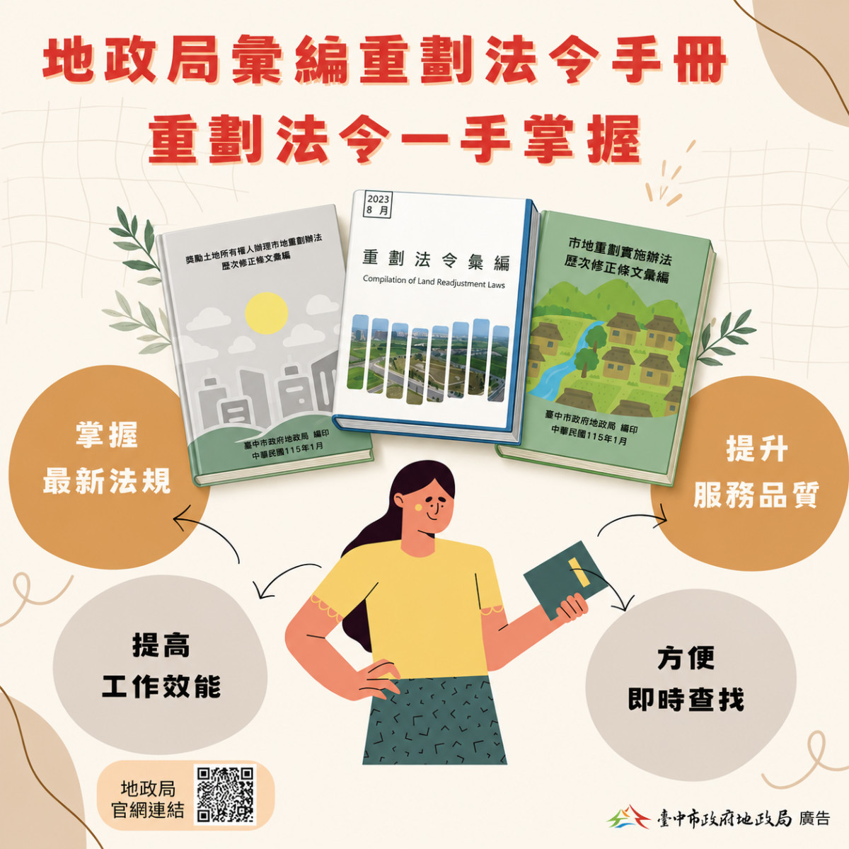 中市地政局彙編重劃法令手冊 重劃法令一手掌握 