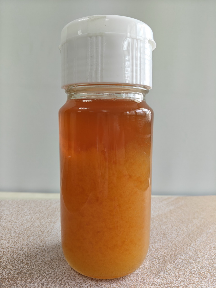 結晶蜂蜜呈現乳白色顆粒狀。（農糧署提供）<br />
<br />
