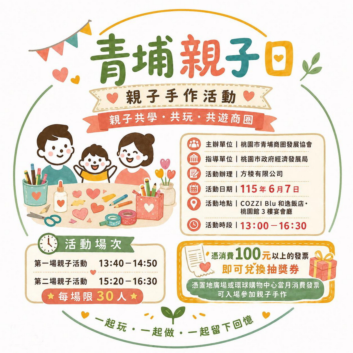 「青埔親子日」推親子共學共玩　邀全家同樂來青埔抽好禮