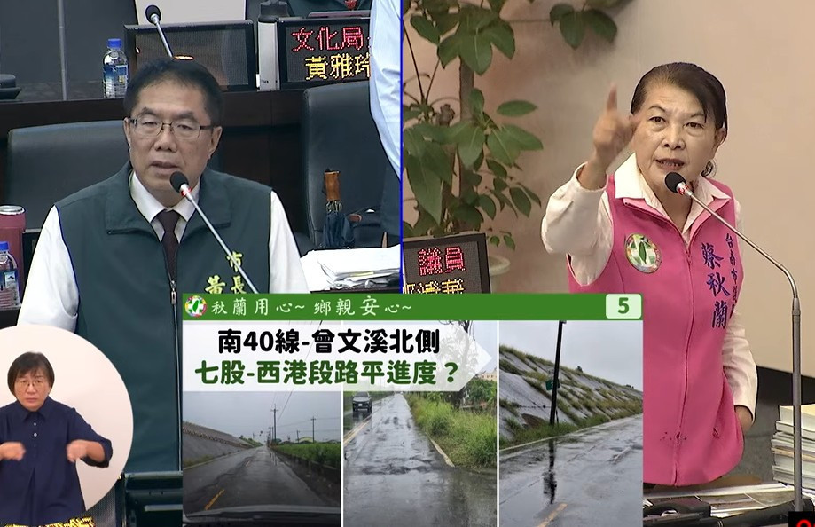 路平不平心更痛！　議員蔡秋蘭抨擊南市府「道路傷害者」