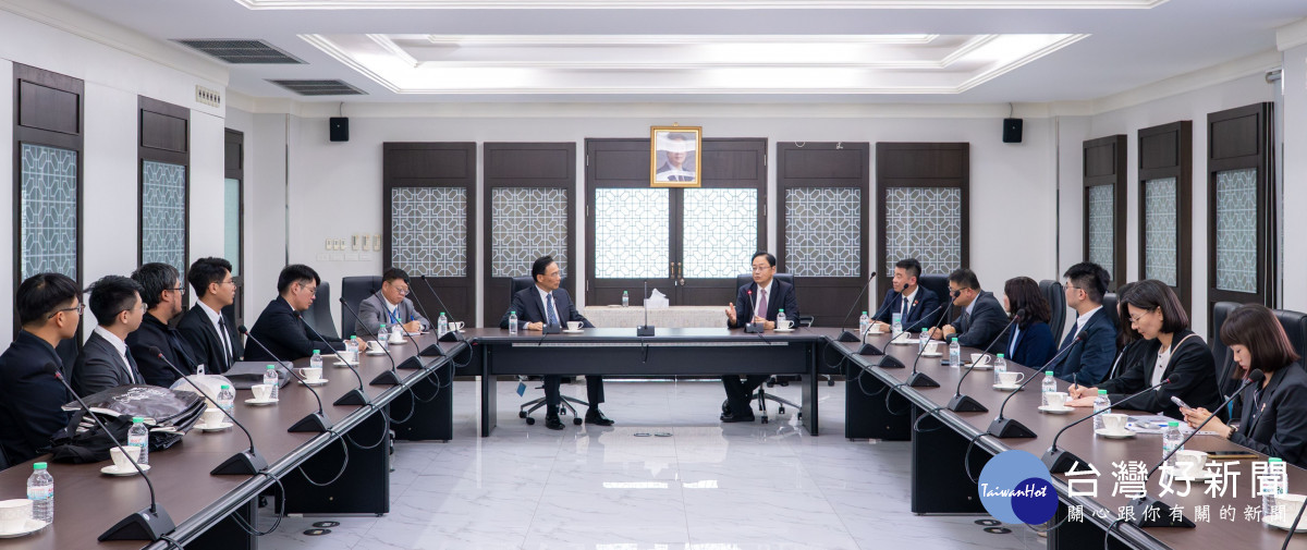 桃園市長張善政率團訪駐泰辦事處。<br />
<br />