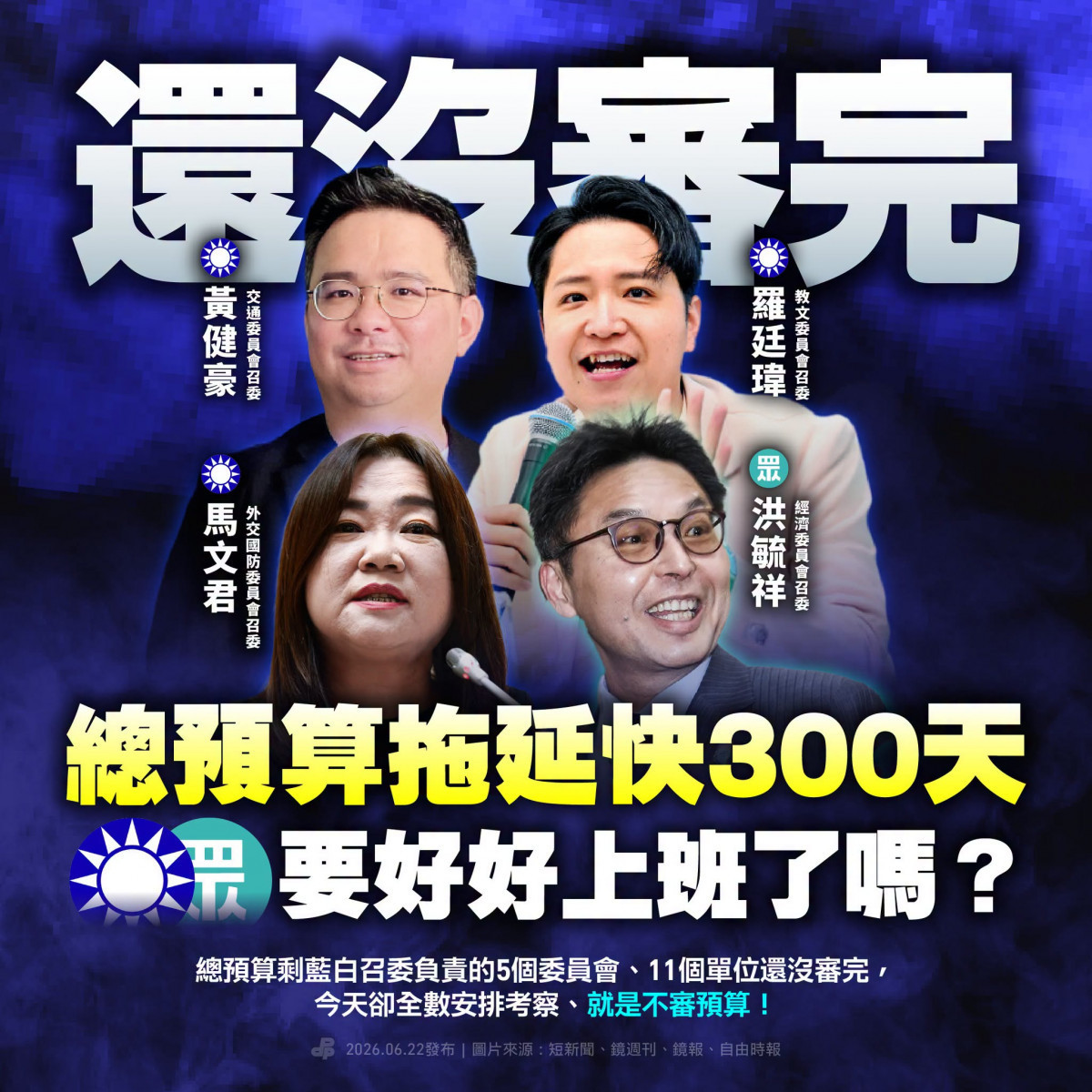 總預算案延宕近300天　綠營怒轟藍白「假審查、真擺爛」卡關社福與無人機發展