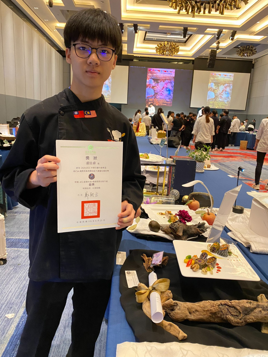 餐一A學生盧竑睿。