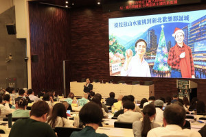 東吳大學講座教授朱立倫博士日前受邀出席東海大學「特定工廠AI永續大師講座系列」壓軸場，談到城市治理他以自身從政經驗指出，城市發展須以「硬實力」打底，再以「軟實力」創造長期價值。(圖/東海大學)