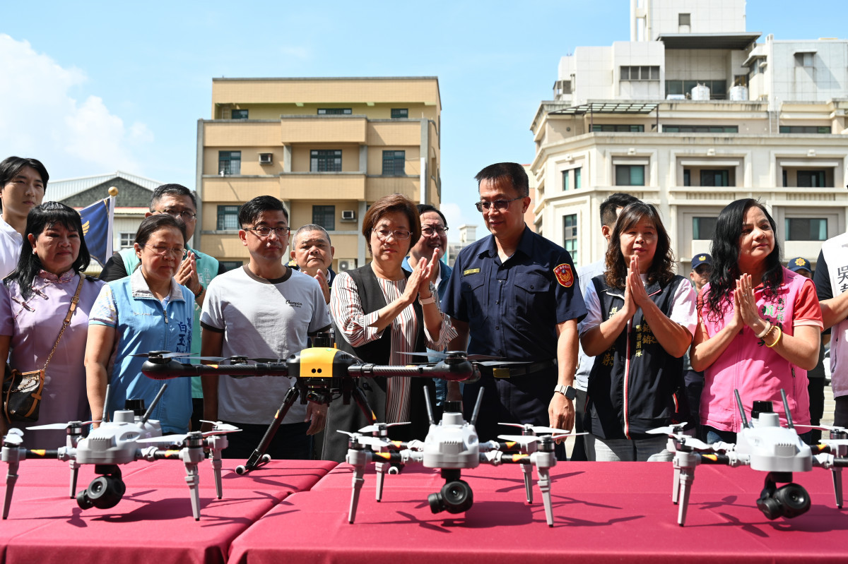 彰化警察局無人機隊正式成軍,11架無人機投入空中勤務強化治安維護。圖/彰化縣政府提供