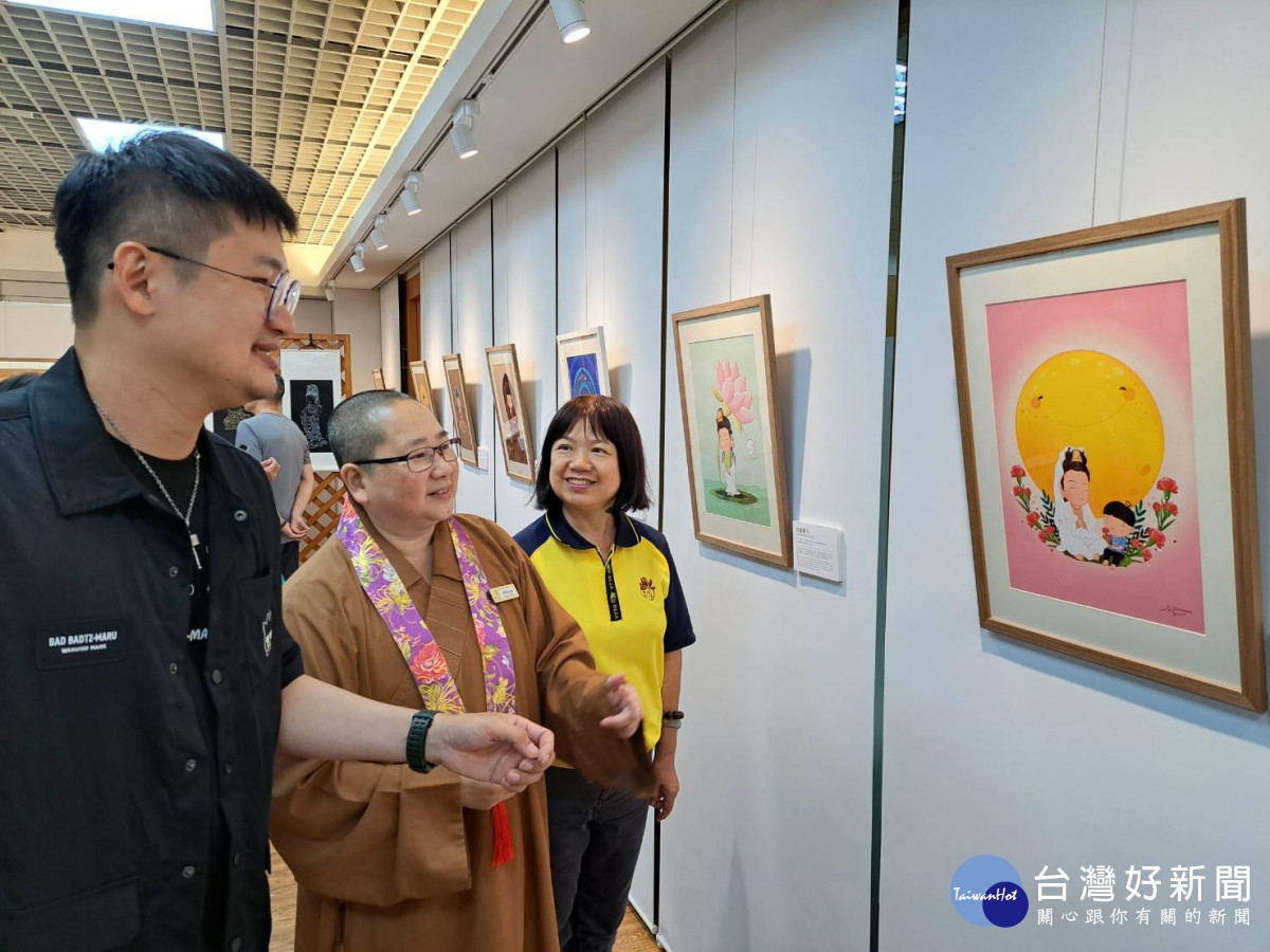 丁丁Q版佛畫藝術創作個展　三重禪淨中心展出