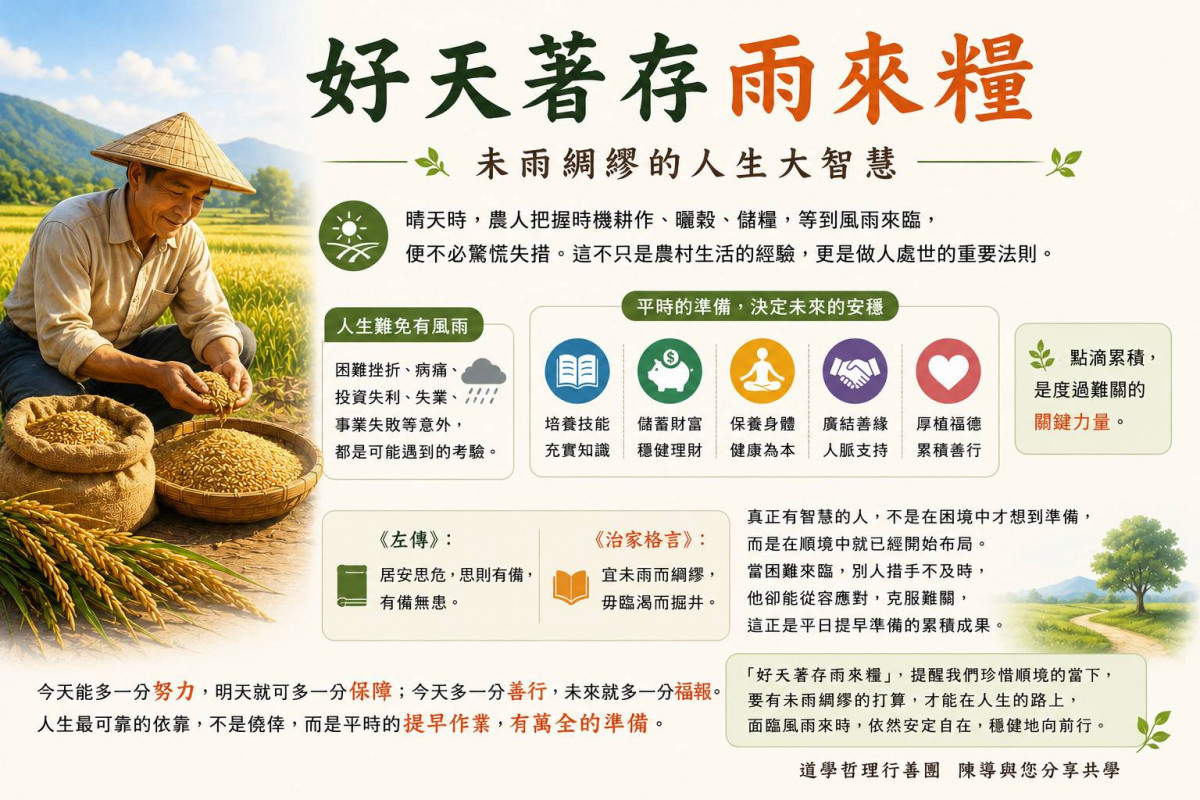 好天著存雨來糧