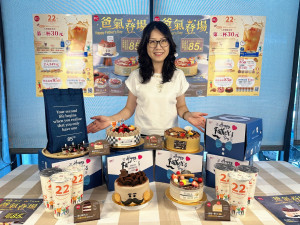 連鎖烘焙龍頭85℃今年特別以「爸氣登場」為主題，推出四款造型蛋糕。圖/業者提供