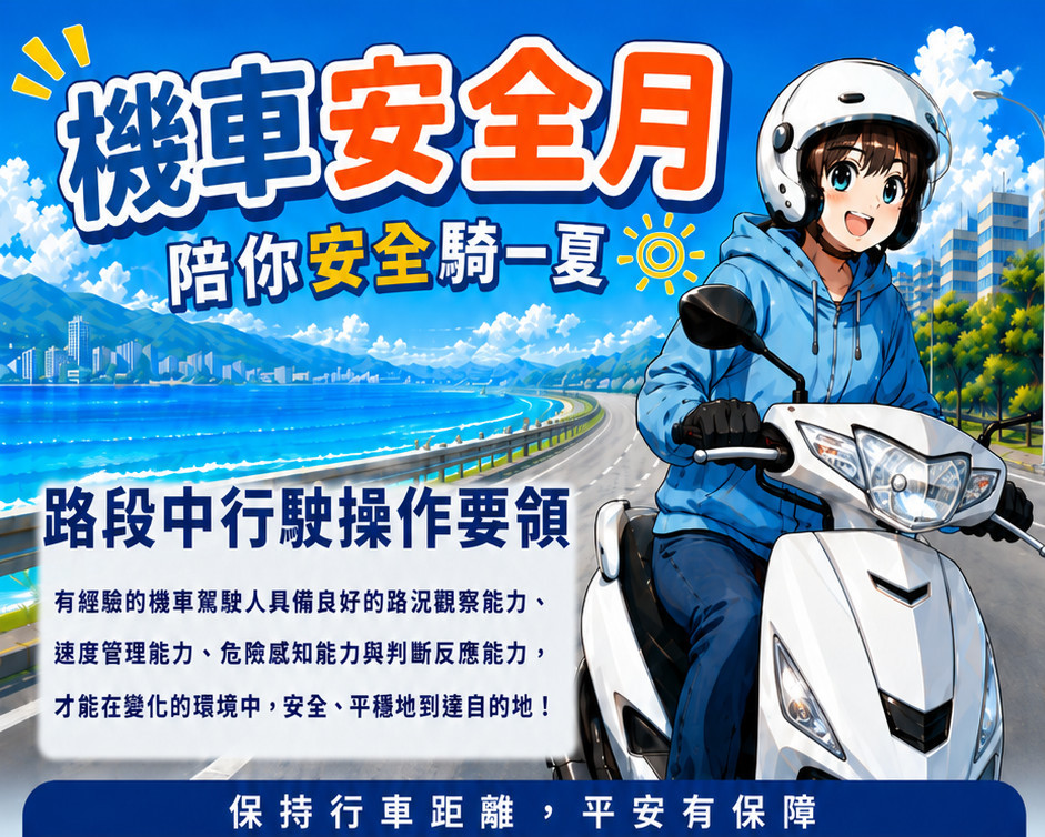 新北「機車安全月」開跑　多元宣導建立正確騎乘觀念與防禦駕駛習慣