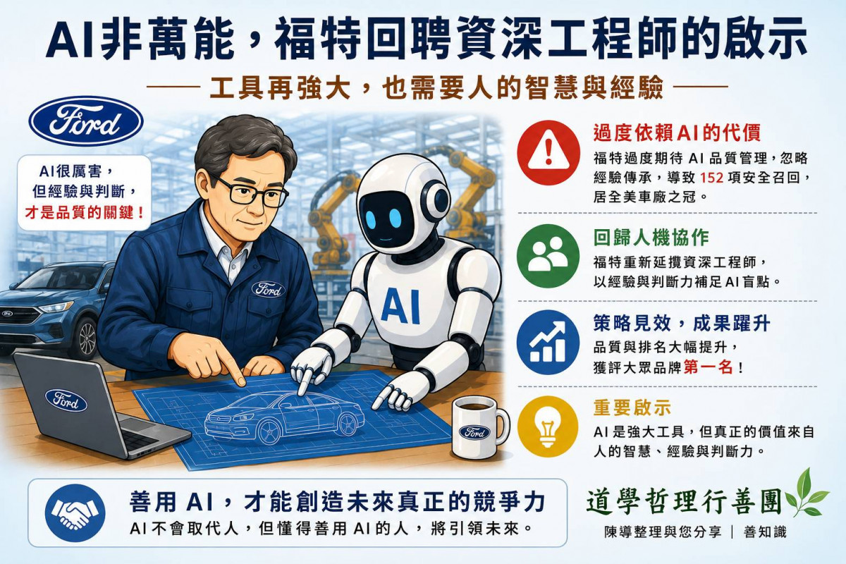 AI非萬能，福特回聘資深工程師的啟示