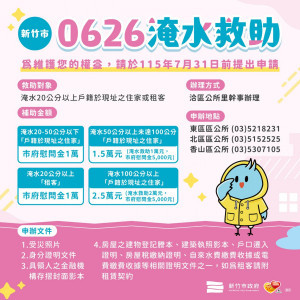 竹市淹水救助。