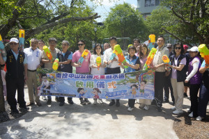 南投市中山公園戲水區正式啟用。（市公所提供）