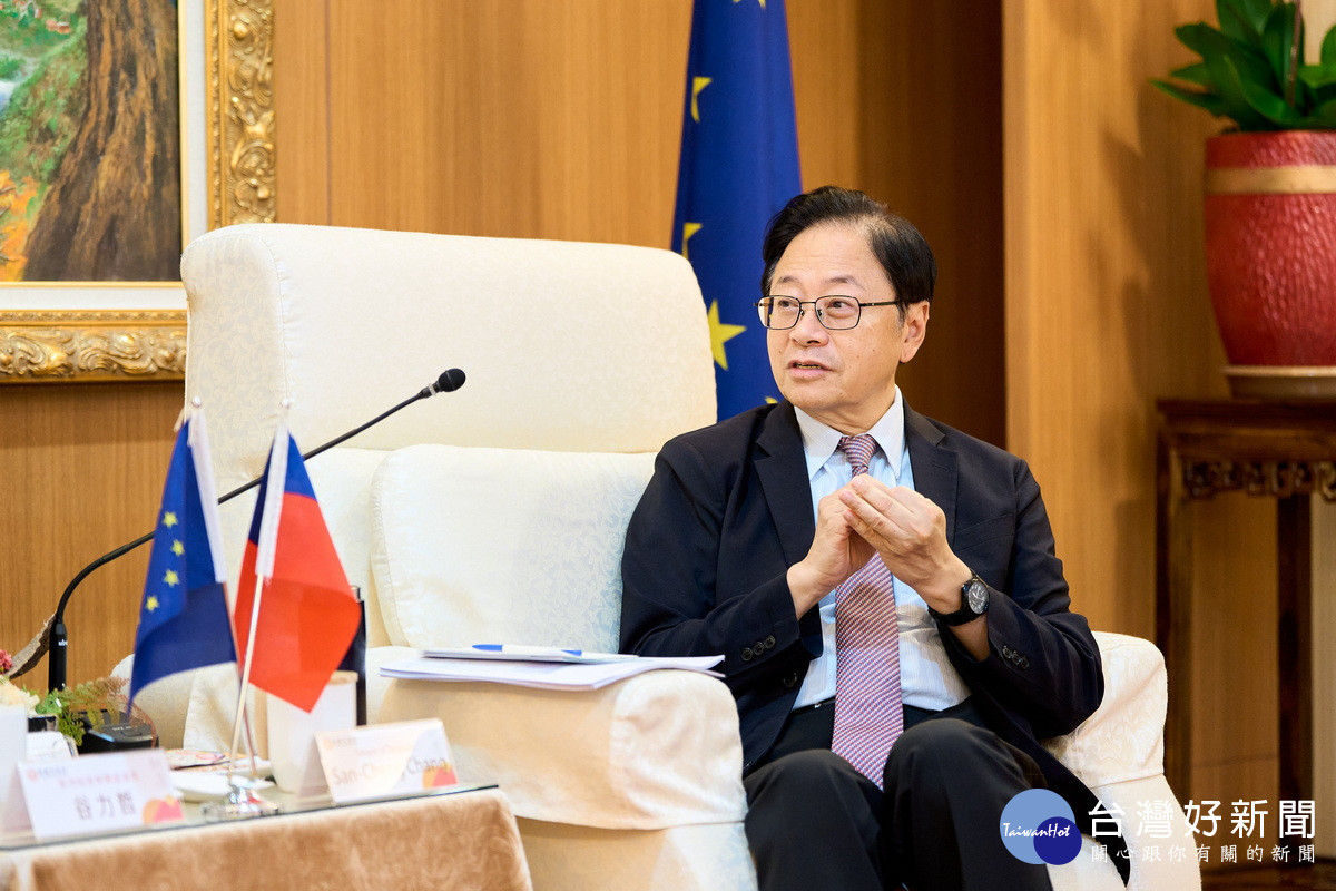 桃園市長張善政期待未來能夠與在智慧科技領域位於全球領先地位的歐盟展開交流。<br />
